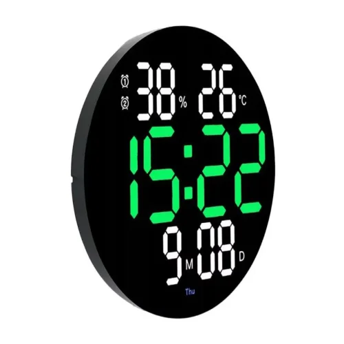 DS-6630 Дигитален цветен LED часовник / Аларма – Черен