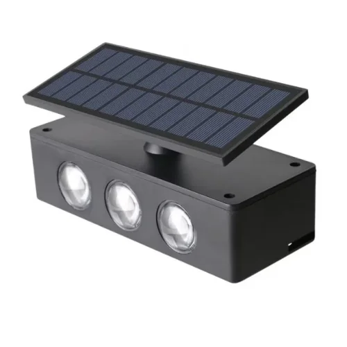 Двупосочна соларна LED лампа FC-004 с регулируем панел – 6 LED, 1200 mAh, 26 см