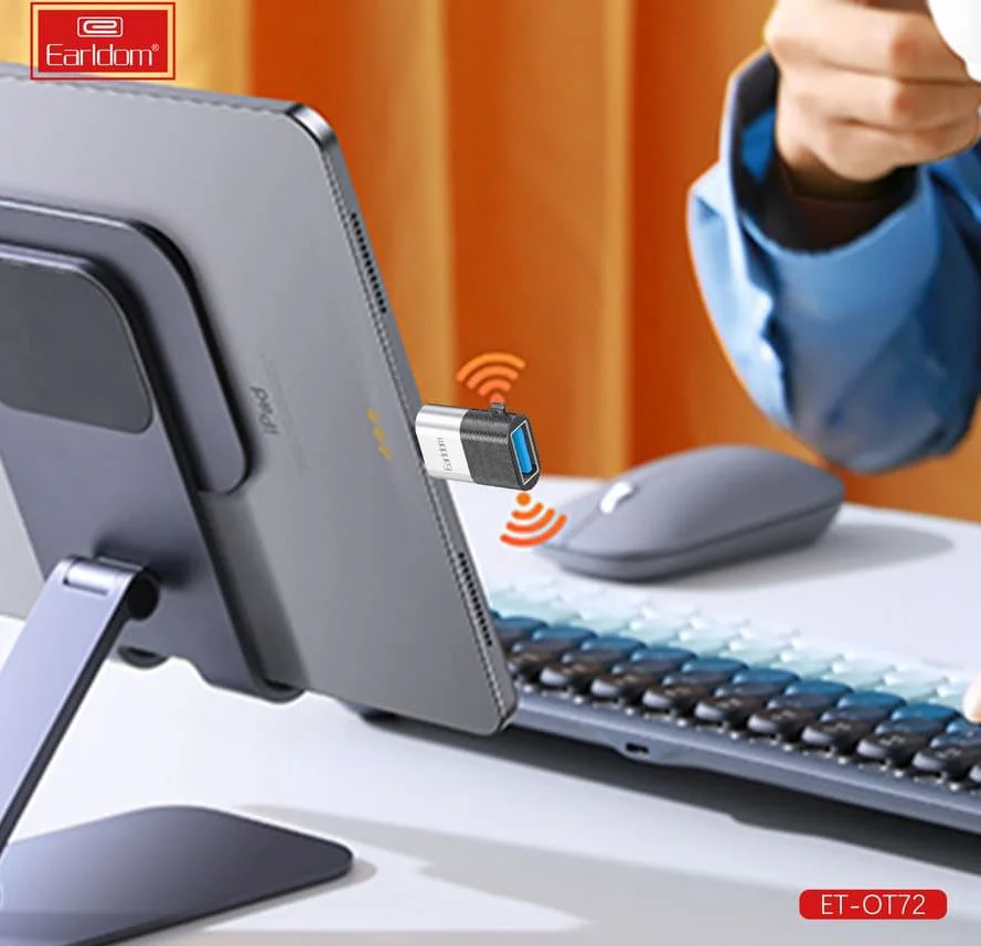 EARLDOM адаптер ET-OT72 от USB към Type C 3.0, черен
