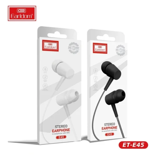 EARLDOM E45 слушалки с 3.5mm жак – Бял