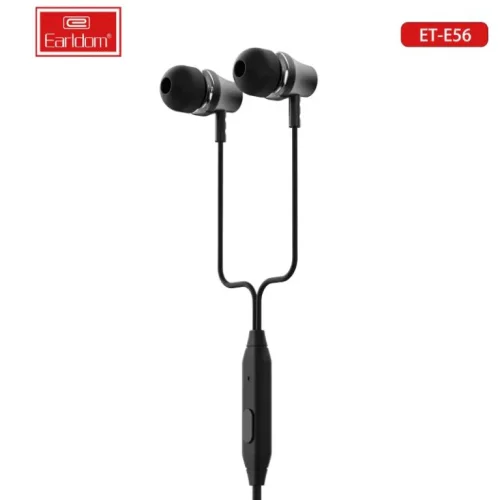 EARLDOM E56 Метални слушалки с 3.5mm. жак – Черен