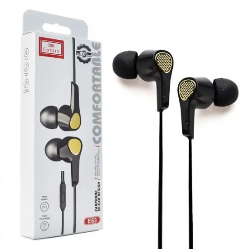 EARLDOM E63 Метални слушалки с 3.5mm. жак – Черен