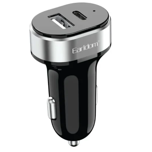 EARLDOM ES-CC14 12V Зарядно с кабел Type-C Lightning PD2.4A + QC3.0