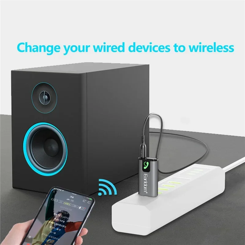 EARLDOM ET-BR12 Bluetooth 5.3 Аудио Ресийвър с AUX, TF и USB – Безжично Свързване и Възпроизвеждане