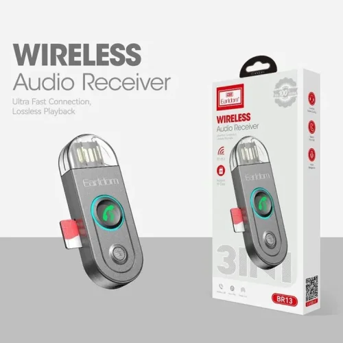 EARLDOM ET-BR13 Bluetooth 5.3 аудио приемник 3.5 mm Aux приемник Стерео Говорете