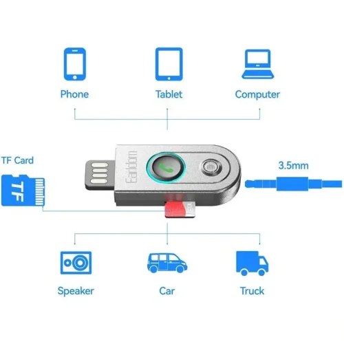 EARLDOM ET-BR13 Bluetooth 5.3 аудио приемник 3.5 mm Aux приемник Стерео Говорете