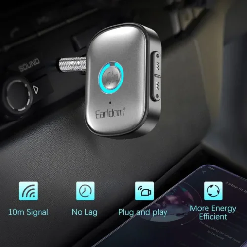 EARLDOM ET-BR16 Plug & Play Bluetooth 5.3 адаптер Hand-Free Call 3.5mm ,SD КАРТА
