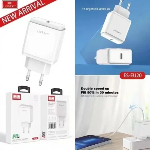 EARLDOM EU20 20W PD Адаптер с 1изх. PD USB-C