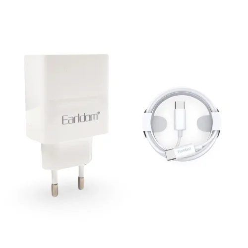 EARLDOM EU32 38W зарядно с 2 изх. USB-C + USB и кабел Type-C към Type-C
