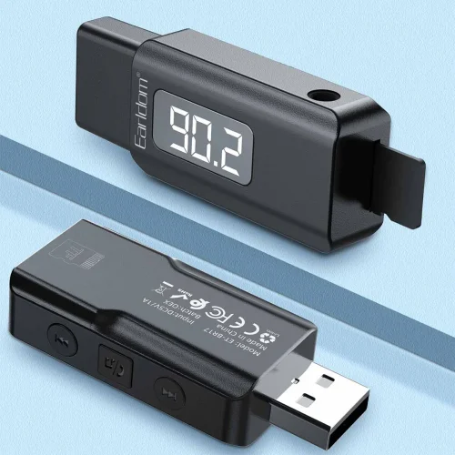 EARLDOM FM Трансмитер EARLDOM BR17 – Bluetooth 5.3, SD/USB/AUX, цифров дисплей, хендсфри