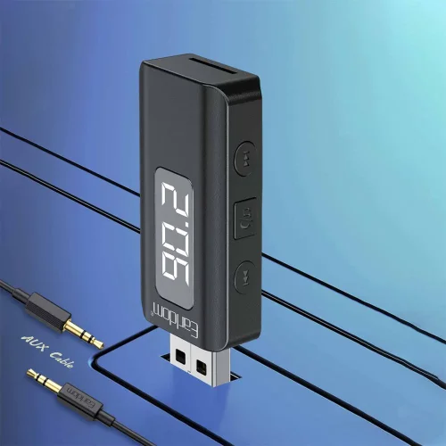 EARLDOM FM Трансмитер EARLDOM BR17 – Bluetooth 5.3, SD/USB/AUX, цифров дисплей, хендсфри