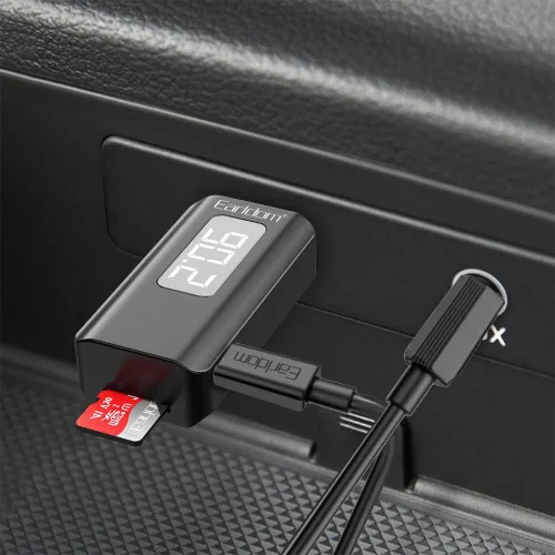EARLDOM FM Трансмитер EARLDOM BR17 – Bluetooth 5.3, SD/USB/AUX, цифров дисплей, хендсфри