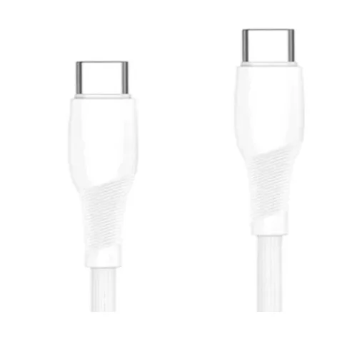 EARLDOM кабел EC-163C-C 60W USB-C към USB-C – Бял