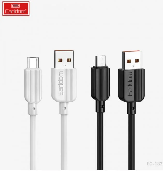 EARLDOM кабел EC183C 2.4A USB към Type-C (1M) – Бял