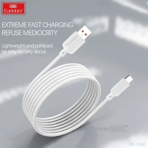EARLDOM кабел EC183C 2.4A USB към Type-C (1M) – Бял