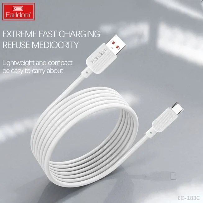 EARLDOM кабел EC183C 2.4A USB към Type-C (1M) – Бял