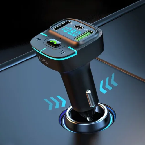 EARLDOM M101 FM 2.4A. модулатор трансмитер (2 USB изхода + 1USB-C, Bluetooth)