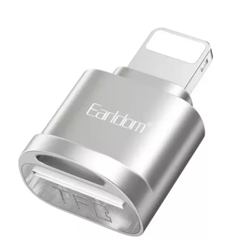 EARLDOM OT94L , Card Reader за iPhone Lightning Четец за карти SD , Сребрист