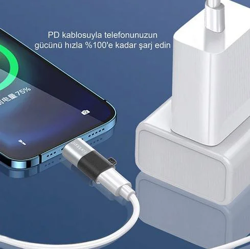 EARLDOM TC17 Преобразувател Plug and Play Type-C към Lightning – сребрист