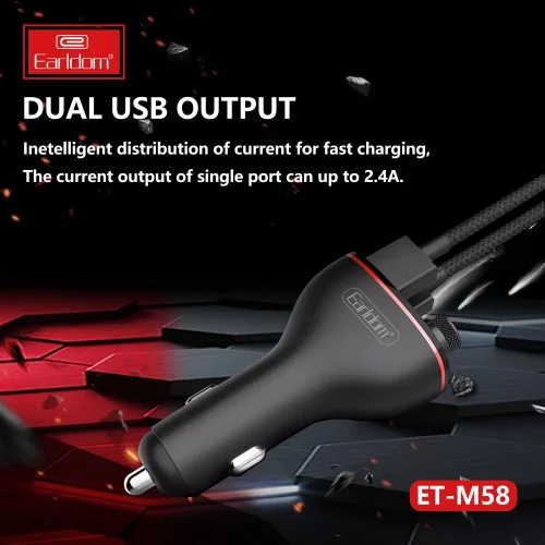 EARLDOM Трансмитер с Bluetooth 10W с 3изх. USB-A ET- M58