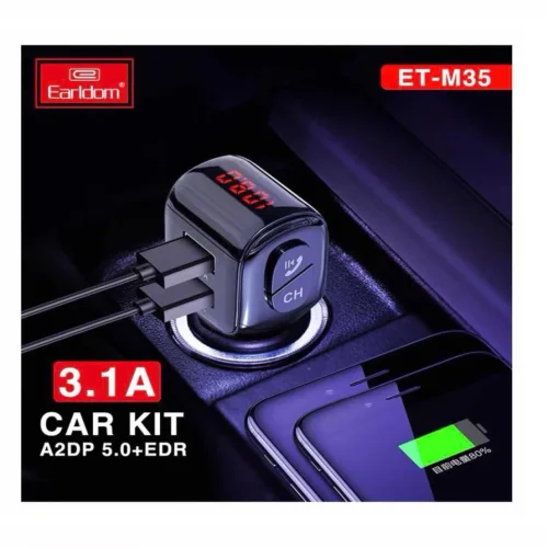 EARLDOM Трансмитер с Bluetooth ЕТ-M35 2xUSB 3.1A