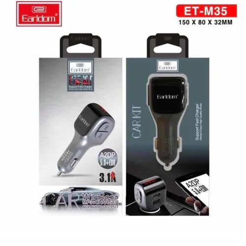 EARLDOM Трансмитер с Bluetooth ЕТ-M35 2xUSB 3.1A