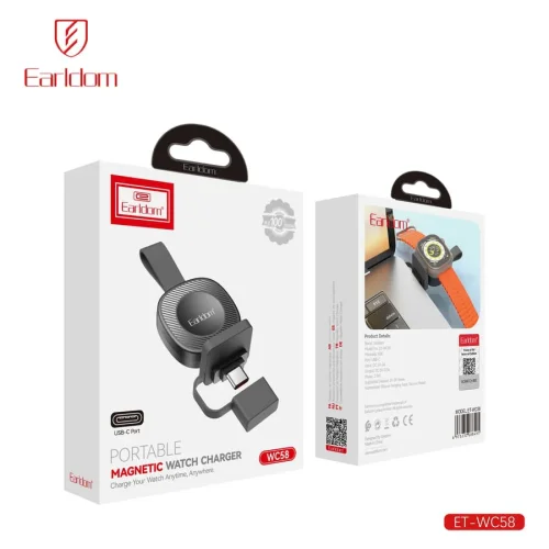 EARLDOM USB-C кабел ET-WC58 за Apple Watch – магнитно безжично зареждане, 2.5W
