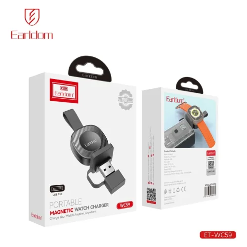 EARLDOM USB кабел ET-WC59 за Apple Watch – магнитно безжично зареждане, 2.5W