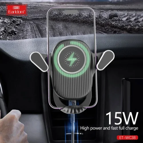 EARLDOM WC38 Безжично зарядно и стойка за кола Smart Sensor 15W за парно
