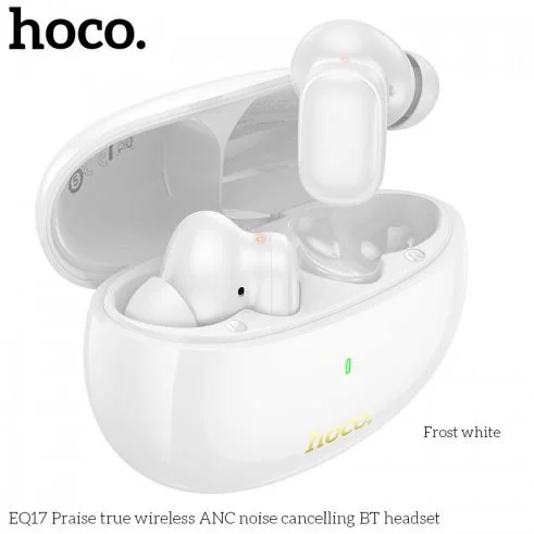 EQ17 TWS Истински безжични Bluetooth слушалки ANC Noise Canceling – Бял