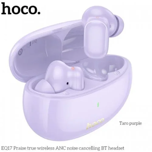 EQ17 TWS Истински безжични Bluetooth слушалки ANC Noise Canceling – Лилав