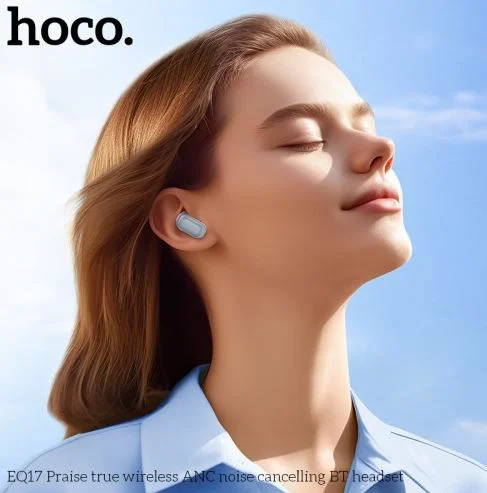 EQ17 TWS Истински безжични Bluetooth слушалки ANC Noise Canceling – Лилав