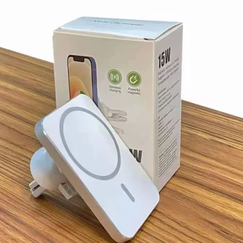 F188 Стойка за кола с магнитно безжично зареждане Magsafe 15W – Бял