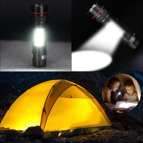 Фенер 520 LED диод + COB светлина