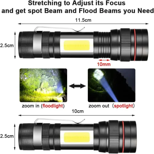 Фенер 520 LED диод + COB светлина