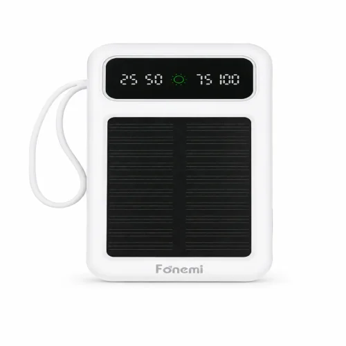 Fonemi (БЯЛ) FM-P166 Соларна преносима батерия 10,000mAh 2.4A