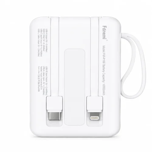 Fonemi (БЯЛ) FM-P166 Соларна преносима батерия 10,000mAh 2.4A