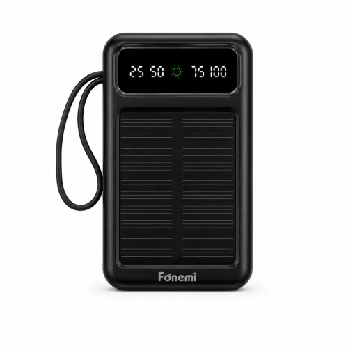 Fonemi (ЧЕРЕН) FM-P166 Соларна преносима батерия 10,000mAh 2.4A