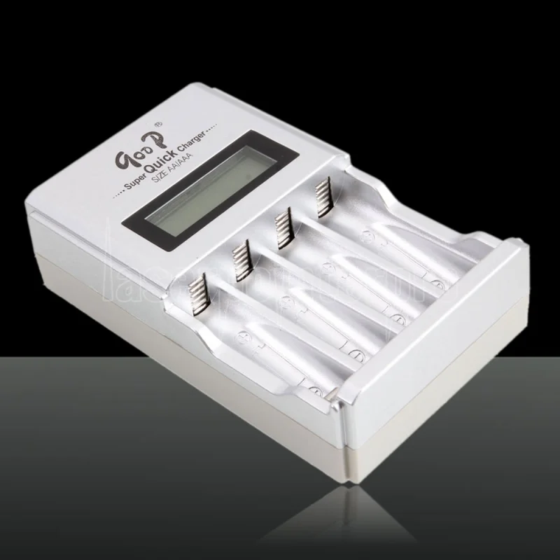 GOOP GD-903 Super Quick Charger с LCD дисплей – Бързо зарядно за AA/AAA Ni-MH/Ni-CD батерии, 1800mA, с интелигентна защита