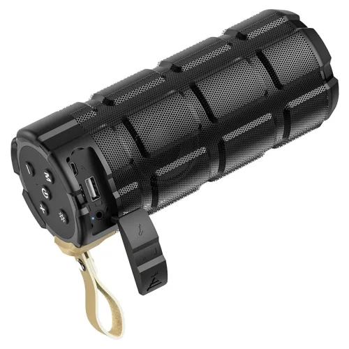 HC7 HOCO Безжичен високоговорител + LED „Pleasant спортен“ – Черен