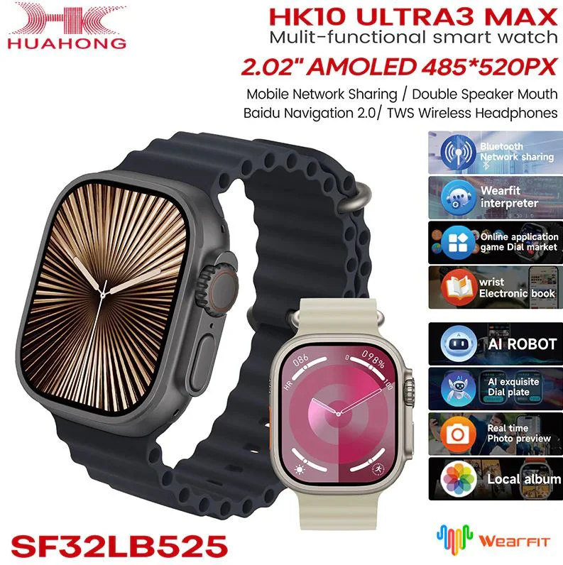 HK10 Ultra 3 Max Smartwatch Смарт Часовник 49mm Сив – 2.02″ AMOLED дисплей