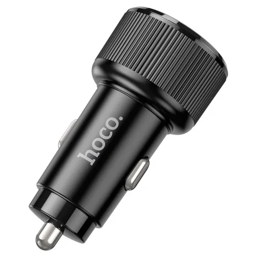 HOCO 12V “NZ14B 50W Guerrero” Черен – Адаптер с 2изх. 2хUSB-C