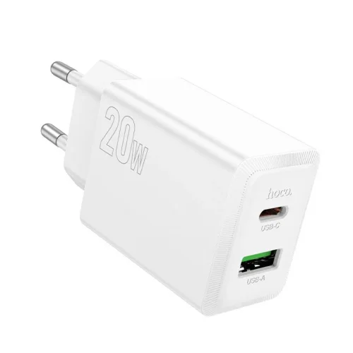 HOCO 220V Адаптер „N69 PD20W + QC3.0 – Бял