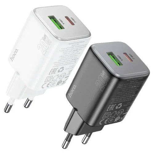 HOCO Адаптер „N41“ PD20W + QC3.0 – Бял