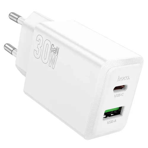 HOCO Адаптер N71 PD30W + QC3.0 – Бял