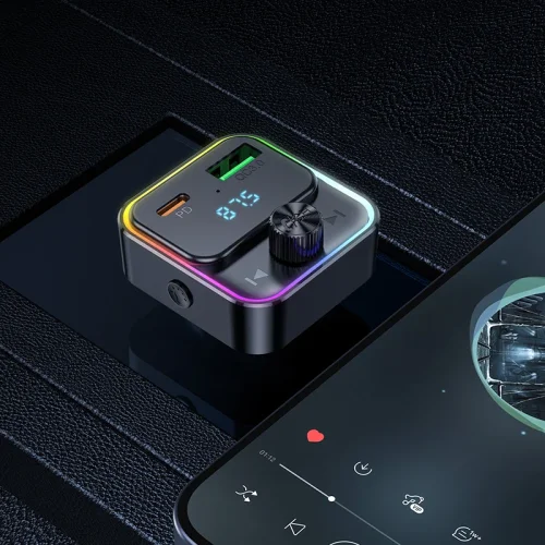 HOCO E81 FM 30W. модулатор трансмитер (1 USB + 1USB-C, microSD, Bluetooth)
