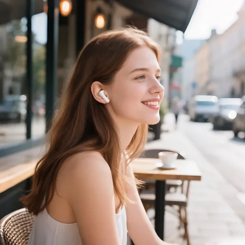 HOCO EQ34 Plus ANC + ENC безжични блутут слушалки Hey Siri – Бял