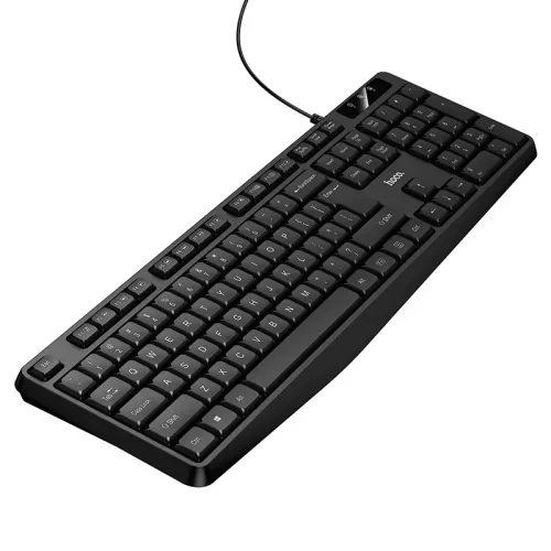 HOCO GM60 Cool Жична клавиатура USB-A – 104 клавиша, Ергономичен дизайн, Черна