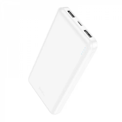 HOCO J100 Powerbank 10,000mAh High-ranking, с 3 изхода USB x 2 T-C x 1 – Бял