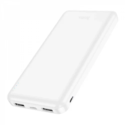 HOCO J100 Powerbank 10,000mAh High-ranking, с 3 изхода USB x 2 T-C x 1 – Бял